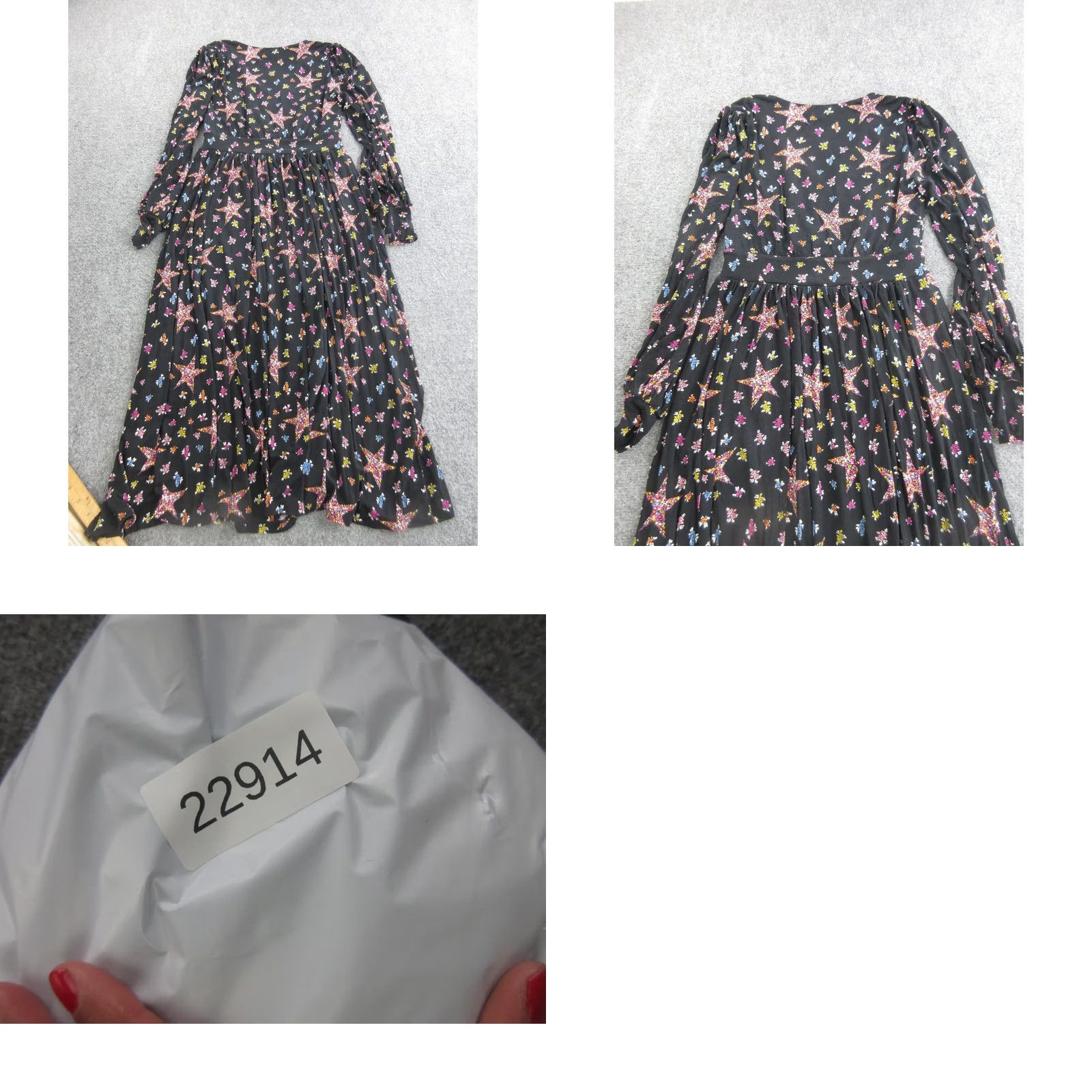 Boden Boden Dress Womens 2 Black Star Floral Maxi Long Sleeve Wrap Fit Flare Celestial Dress Size XS / US 0-2 / IT 36-38 - 8 Thumbnail