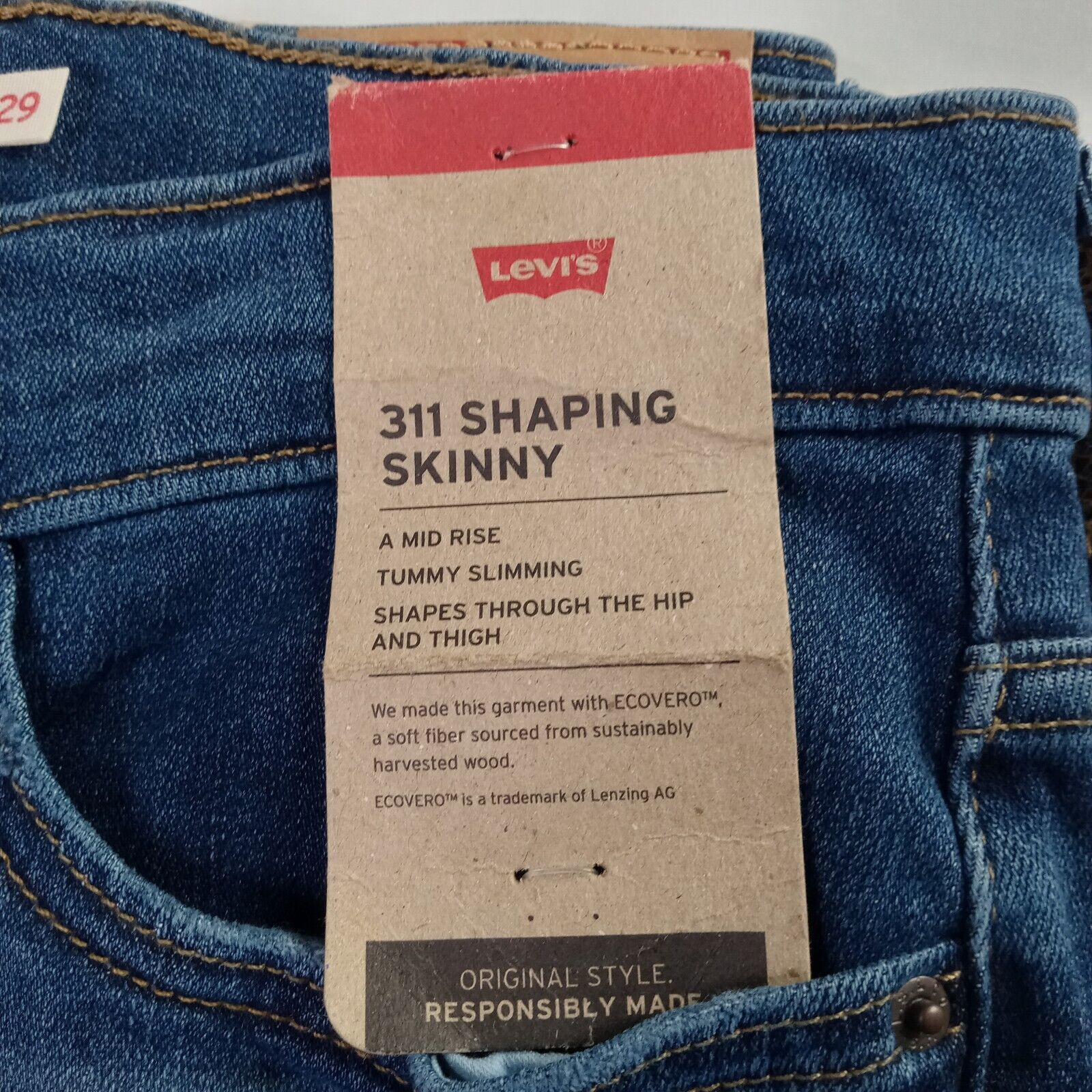 Levi's Levi's 311 Shaping Skinny Mid Rise Shaping Jeans Size 29x30 Size 29" - 9 Thumbnail