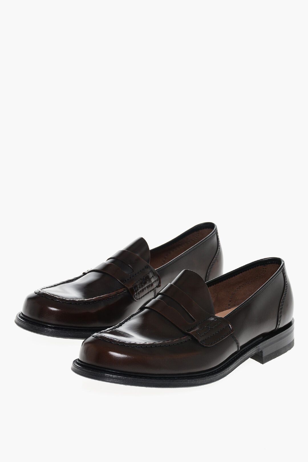 Church's og1mm0325 Leather Farsley Penny Loafers in Chocolate Brown Size US 9 / EU 42 - 2 Thumbnail
