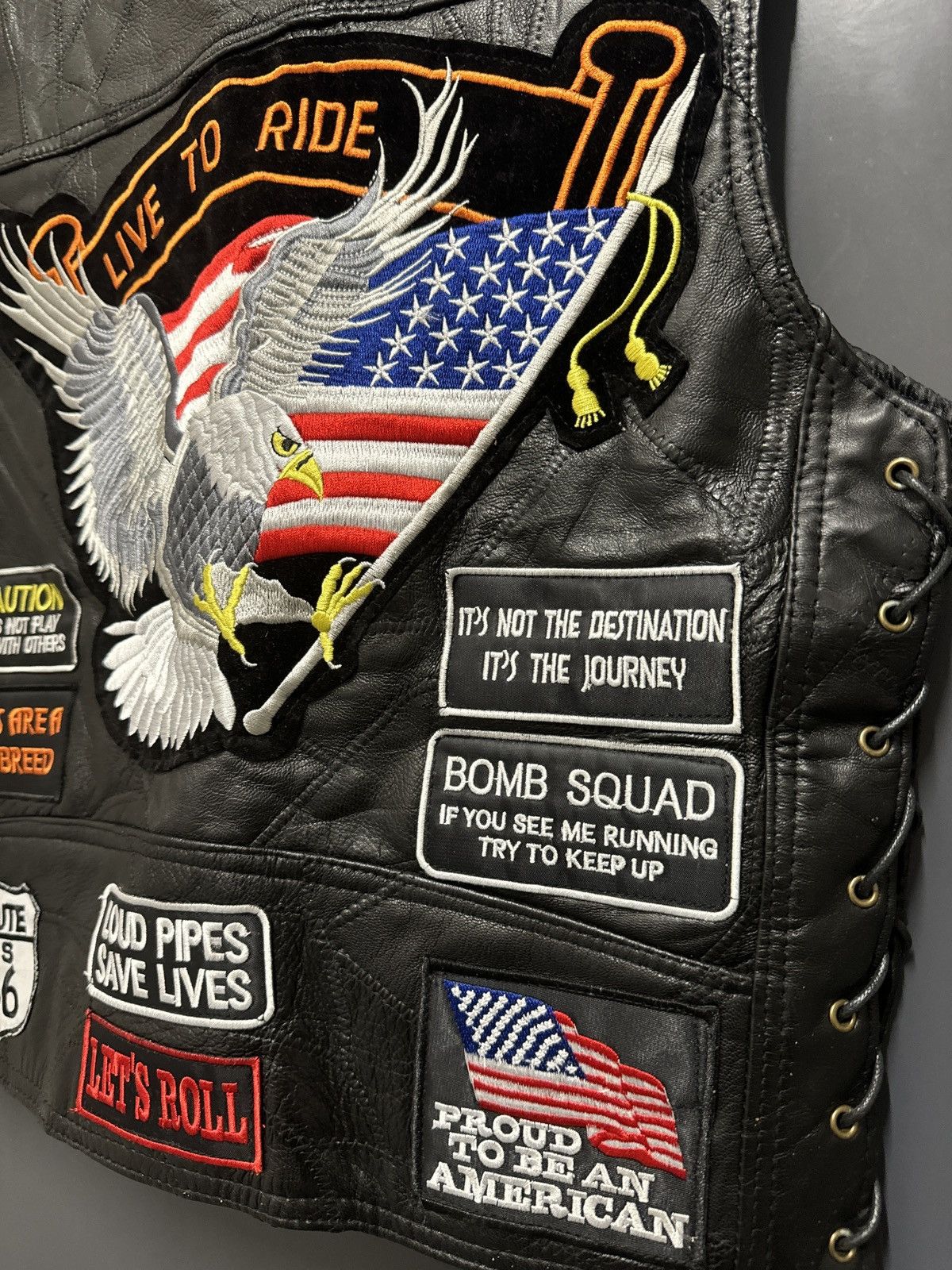 Genuine Leather Real Leather rock rider vest racing harley Size US S / EU 44-46 / 1 - 3 Thumbnail