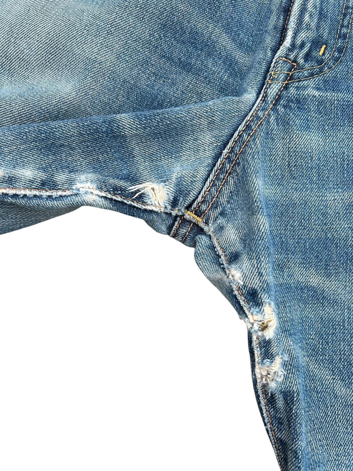 Kapital Vintage Edwin 505 Selvedge Thrashed Distressed Denim Jeans Size US 33 - 10 Thumbnail