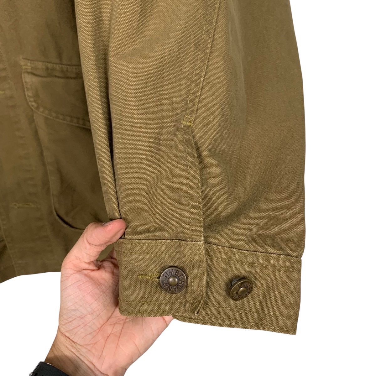 Timberland ☀️Vintage Timberland leather collar button jacket Size US M / EU 48-50 / 2 - 12 Thumbnail