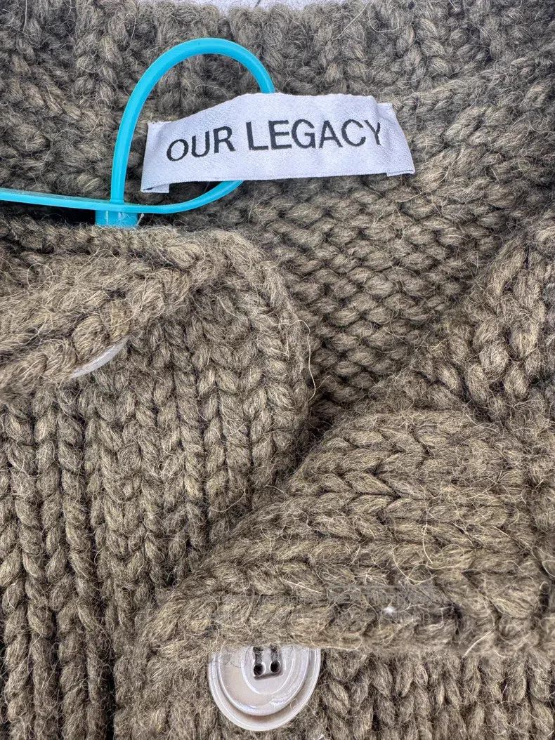 Our Legacy Our Legacy Green Wool Knit Cardigan Size US S / EU 44-46 / 1 - 4 Thumbnail
