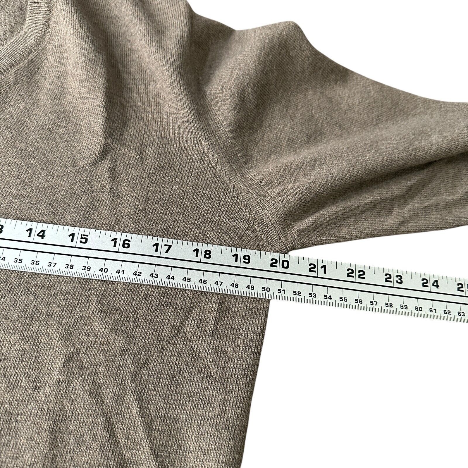 The Unbranded Brand Paul White Sweater Men’s Large Brown Merino Wool Cashmere Size US L / EU 52-54 / 3 - 9 Thumbnail