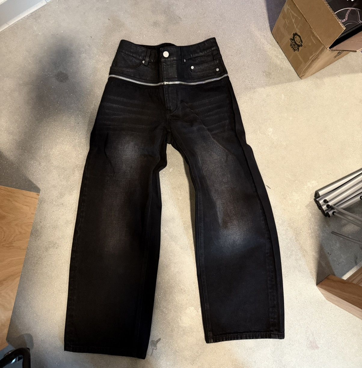 Other Goar Archive Black Zipper Jeans | Grailed