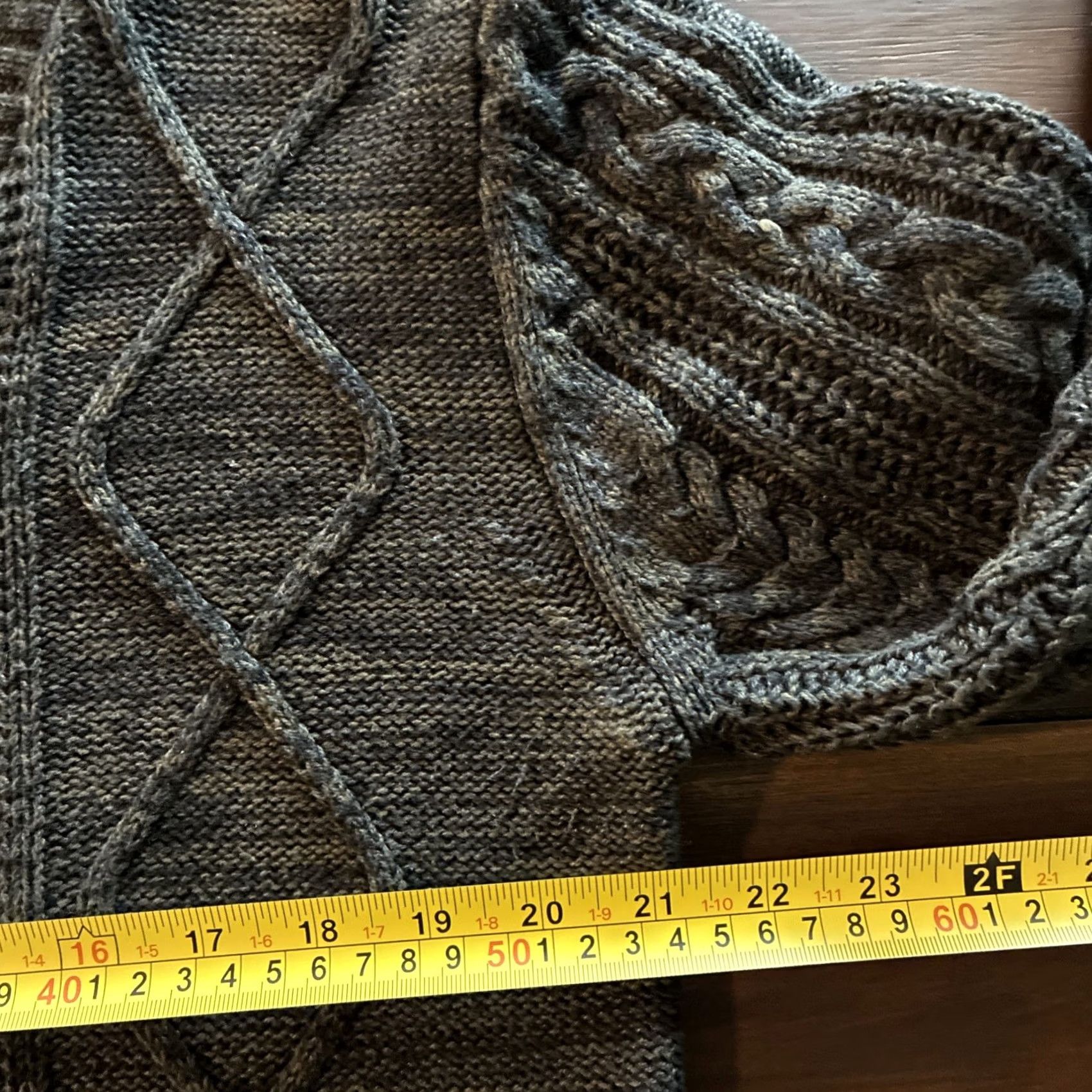 Vintage Method Mens Knit Sweater Cowl Neck Textured Long Sleeve L Gray Button Pullover Casual Mens Sweater Size US L / EU 52-54 / 3 - 6 Thumbnail