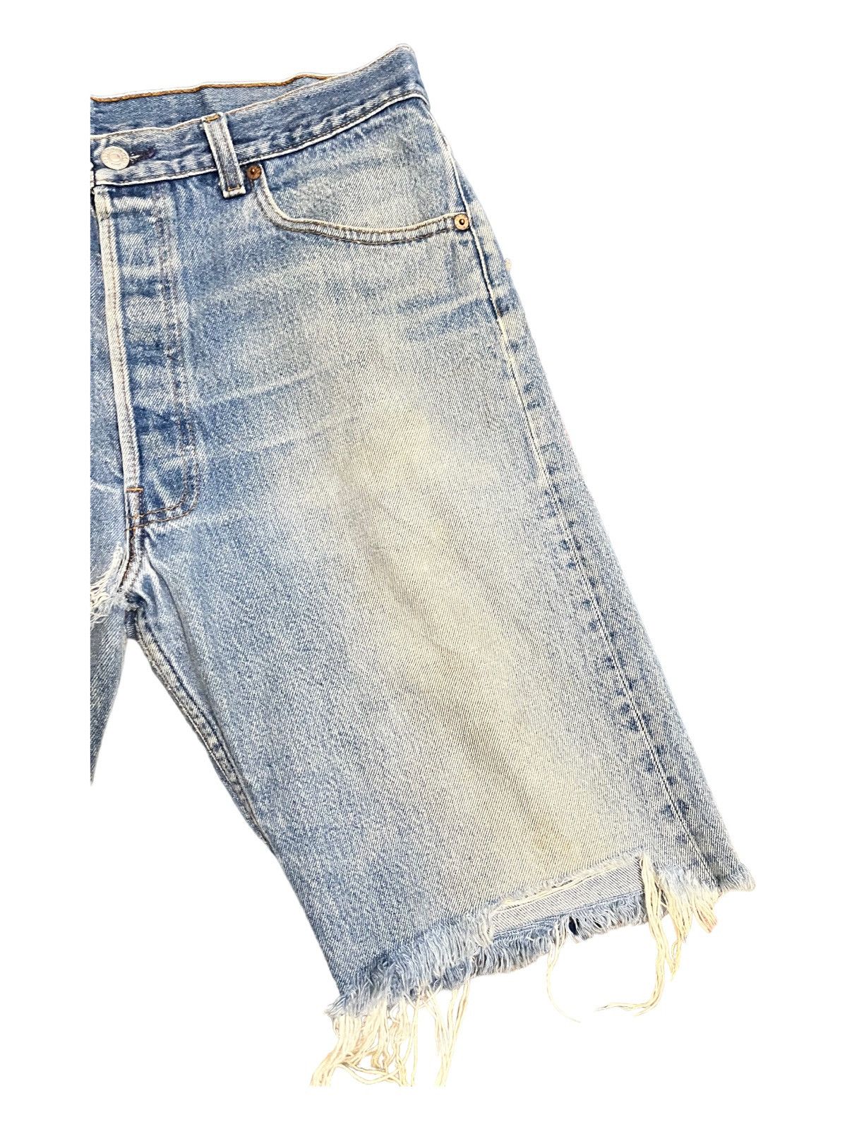 LVC × Levi's Vintage Clothing Vintage USA 90’s Levi’s 501 Button Fly Cut Off Shorts Size US 35 - 3 Thumbnail