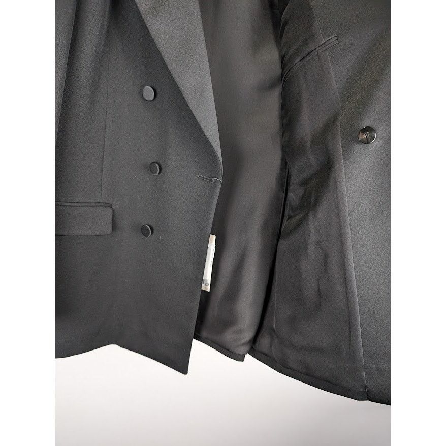 Saint Laurent Paris o1rshd1 Grain De Poudre De Laine Evening Jacket in Noir Size US L / EU 52-54 / 3 - 12 Thumbnail