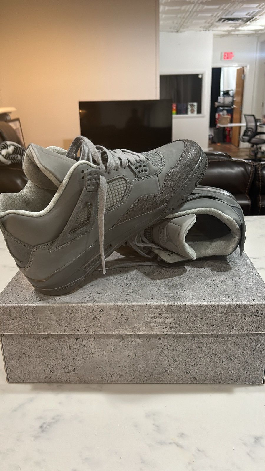 Jordan Brand Jordan 4’s “Wet Cement” Size US 13 / EU 46 - 8 Thumbnail