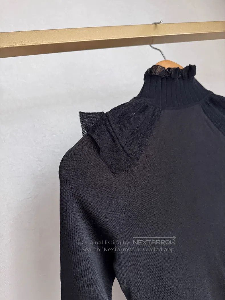 Hermes Hermes Lace Collar Black Ruffled Camisole Top Size XS / US 0-2 / IT 36-38 - 6 Thumbnail