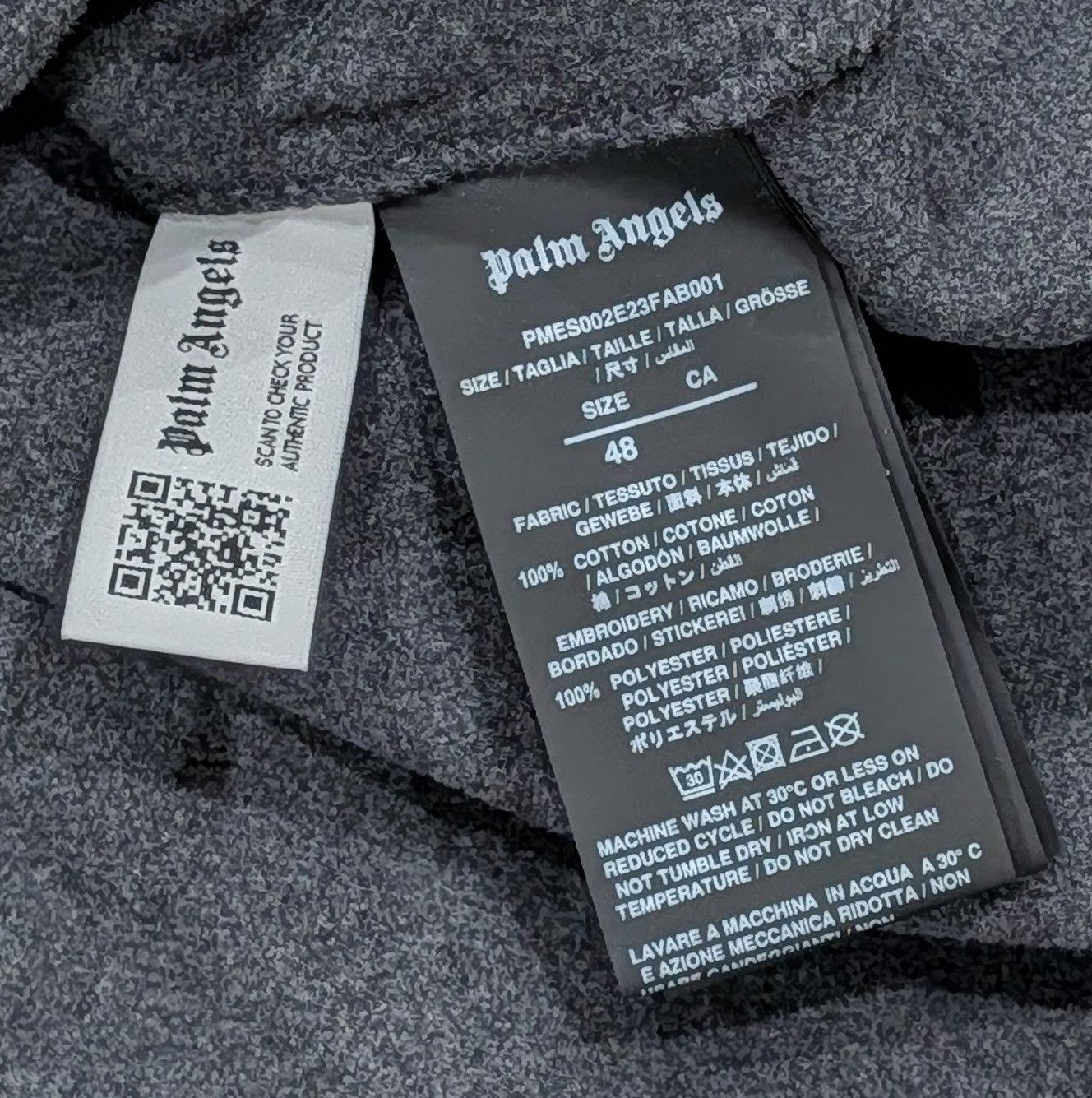 Palm Angels PALM ANGELS Logo Cotton Overshirt Anthracite 48 Size US M / EU 48-50 / 2 - 8 Thumbnail