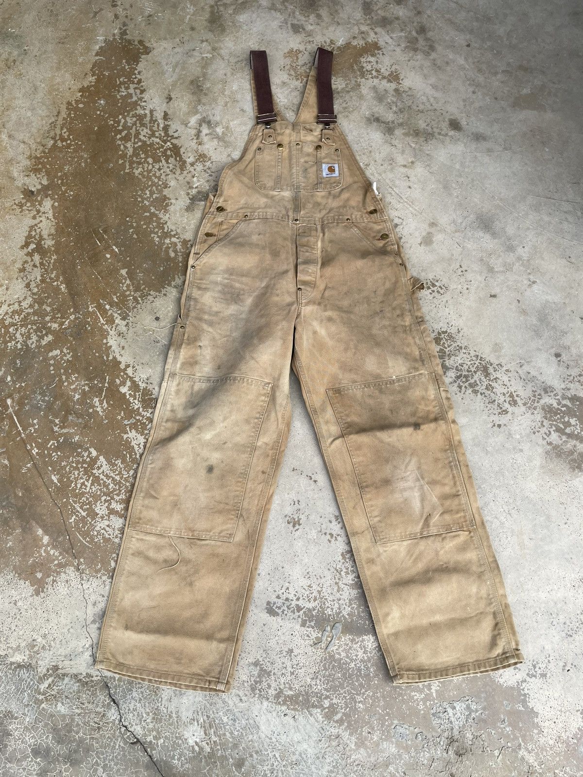 Vintsge 80s shops double knee Carhartt Overalls