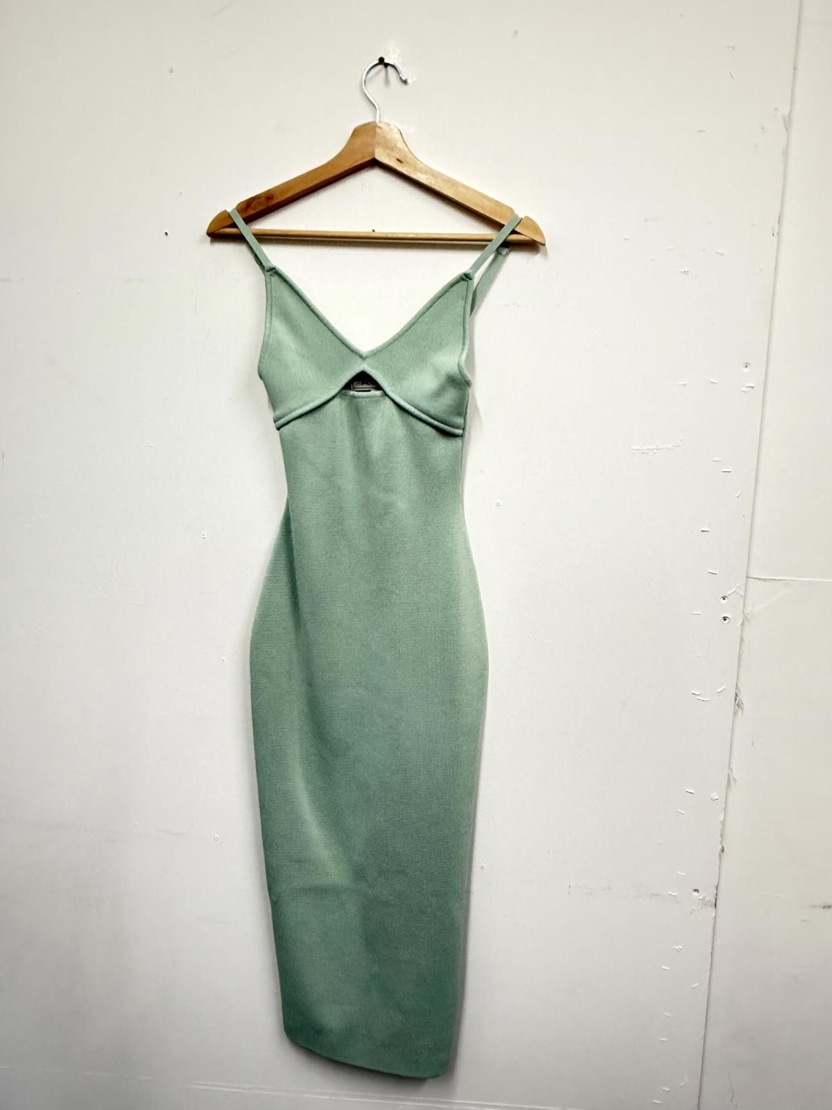 Jack Wills Jack Wills Mint Green Knitted Midi Dress UK 8 / US 4 Size S / US 4 / IT 40 - 1 Thumbnail