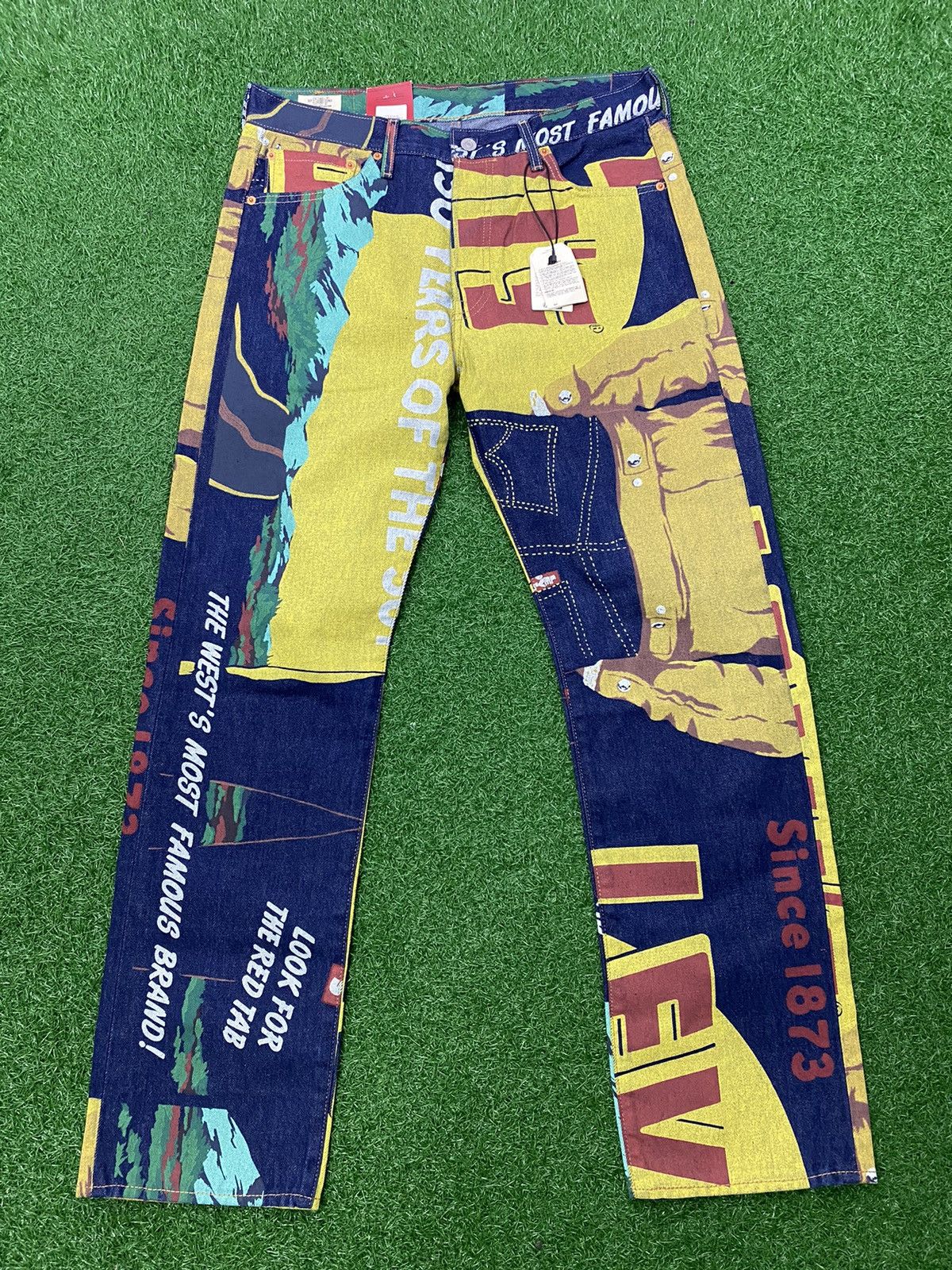Levi's 501 LEVI'S 150th Anniversary Banner Print Denim Size US 34 / EU 50 - 6 Thumbnail