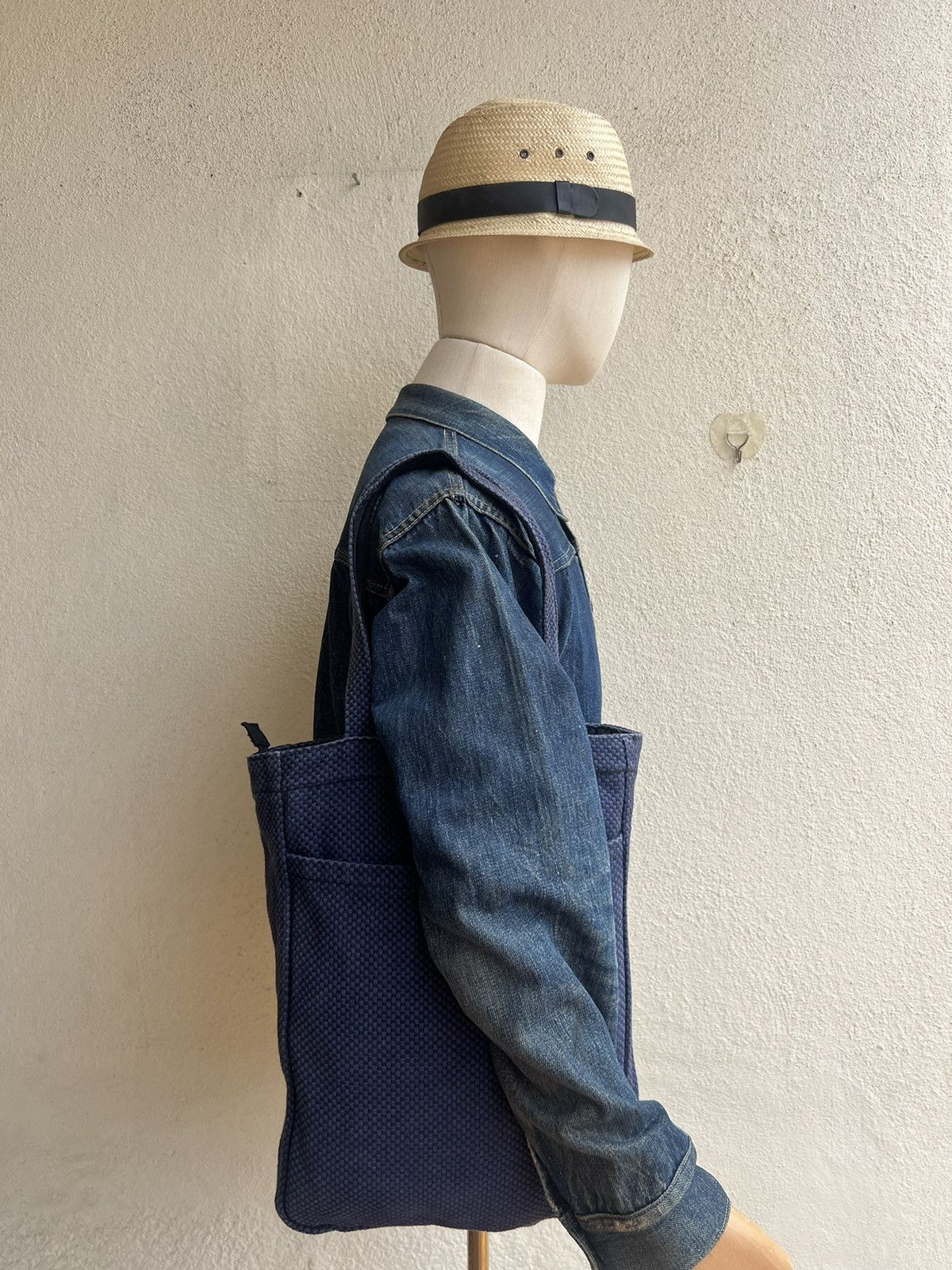 Indigo United Bees Japan Fade Sashiko Kendo Indigo Mini Tote Bag Size ONE SIZE - 1 Thumbnail