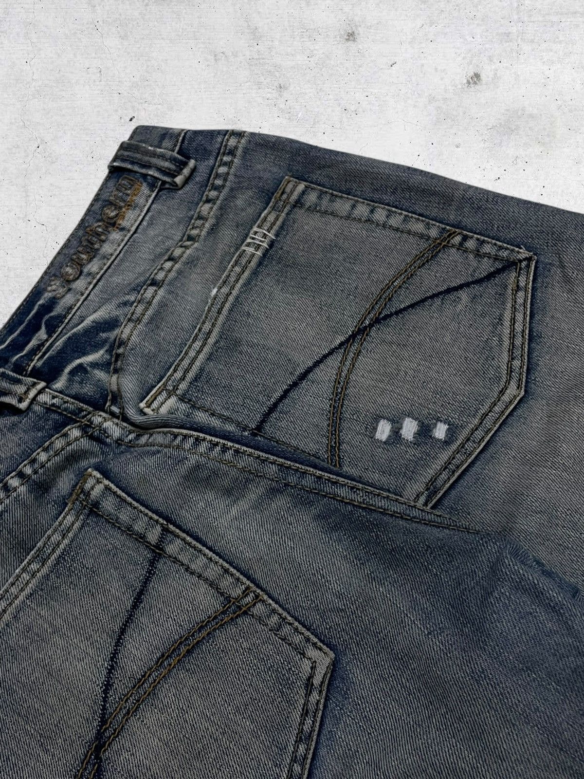 Japanese Brand SOUTHERN 90S JAPAN DESIGNER BIKERS DISTRESSED MUDWASH DENIM Size US 32 / EU 48 - 10 Thumbnail