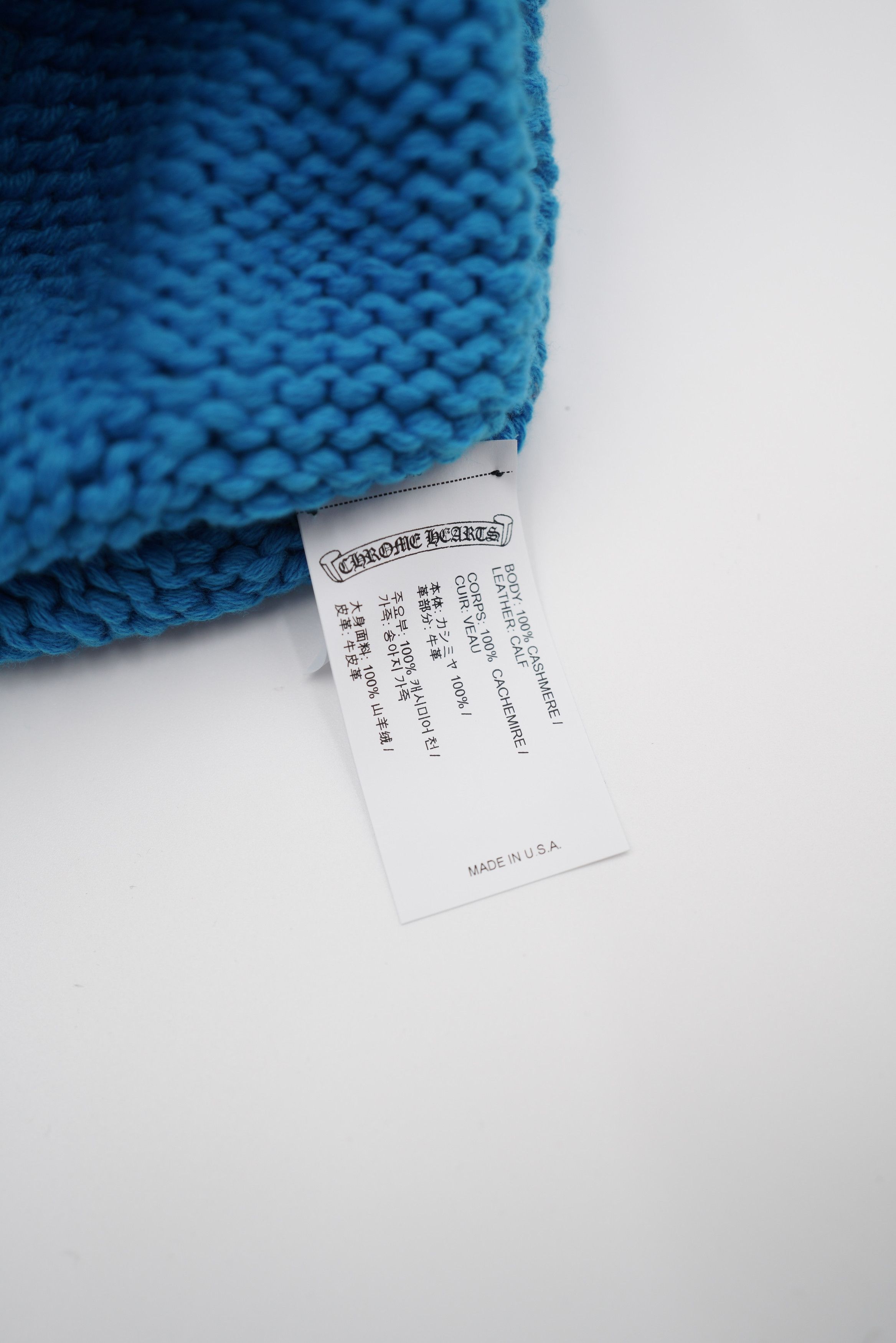 Chrome Hearts Chrome Hearts Purple Cross Blue Beanie Size ONE SIZE - 8 Thumbnail
