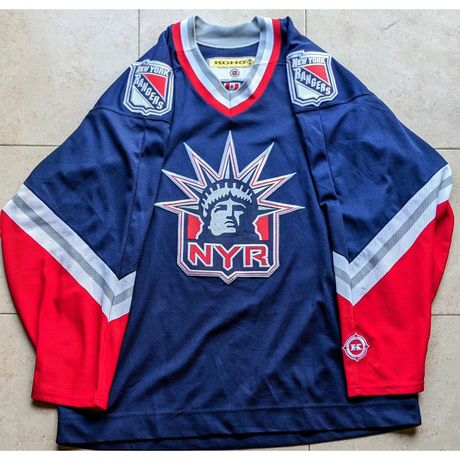 Image of Ny Rangers 2000S Koho Jersey Navy Liberty XL Nhl Hockey VTG in Blue, Men's