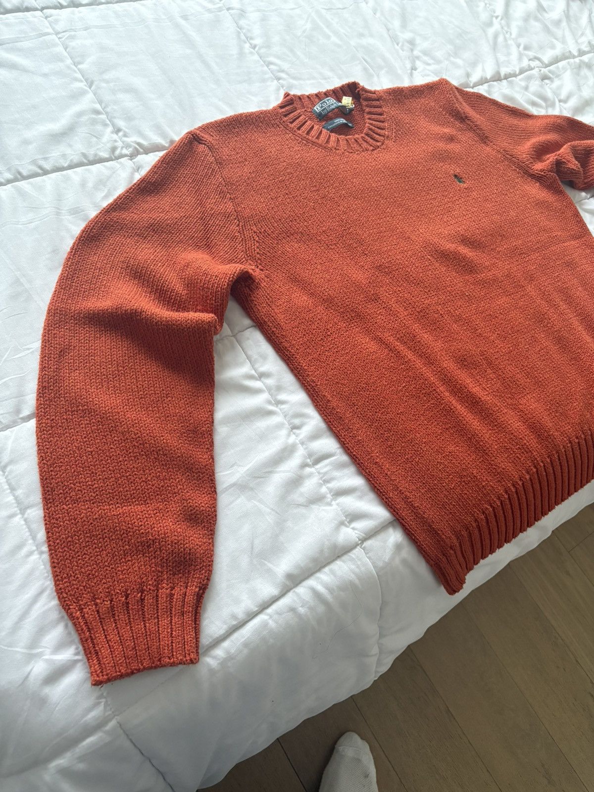 Polo Ralph Lauren Orange Ralph Lauren Cotton Sweater Size US L / EU 52-54 / 3 - 3 Thumbnail