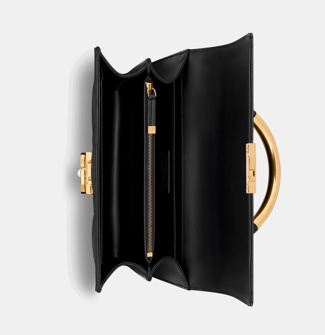 Dior MEDIUM DIOR ANGE BAG Black Macrocannage Lambskin Size ONE SIZE - 3 Thumbnail