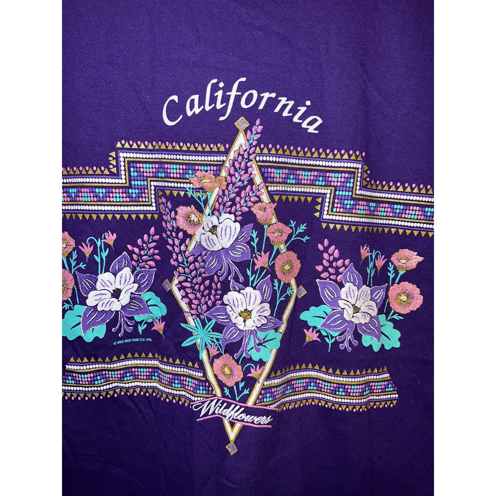 Jerzees Vintage California Wildflowers Shirt Flower Tee VTG 90s L Size US L / EU 52-54 / 3 - 2 Thumbnail