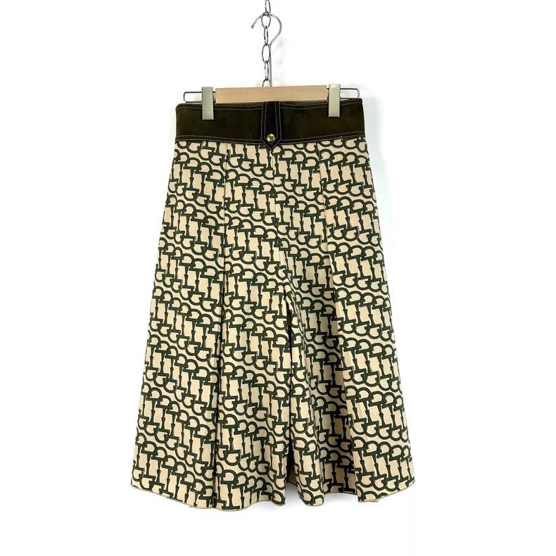 Gucci Gucci Show green wool tiger head full-print horseshoe butt Size 25" / US 0 / IT 36 - 1 Thumbnail