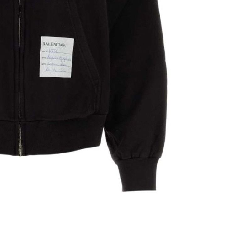 Balenciaga o1srvl11e1225 Regular Fit Zip-Up Hoodie in Black Size US L / EU 52-54 / 3 - 6 Thumbnail