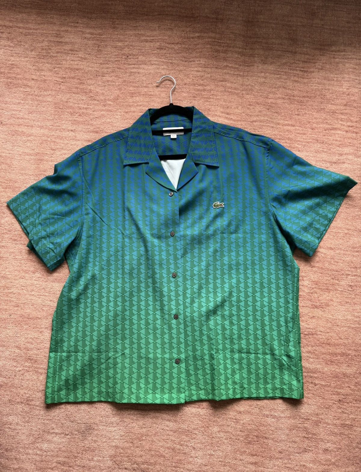 Lacoste Lacoste Ombré Gradient Botega Green Print Button Down Size US L / EU 52-54 / 3 - 1 Thumbnail