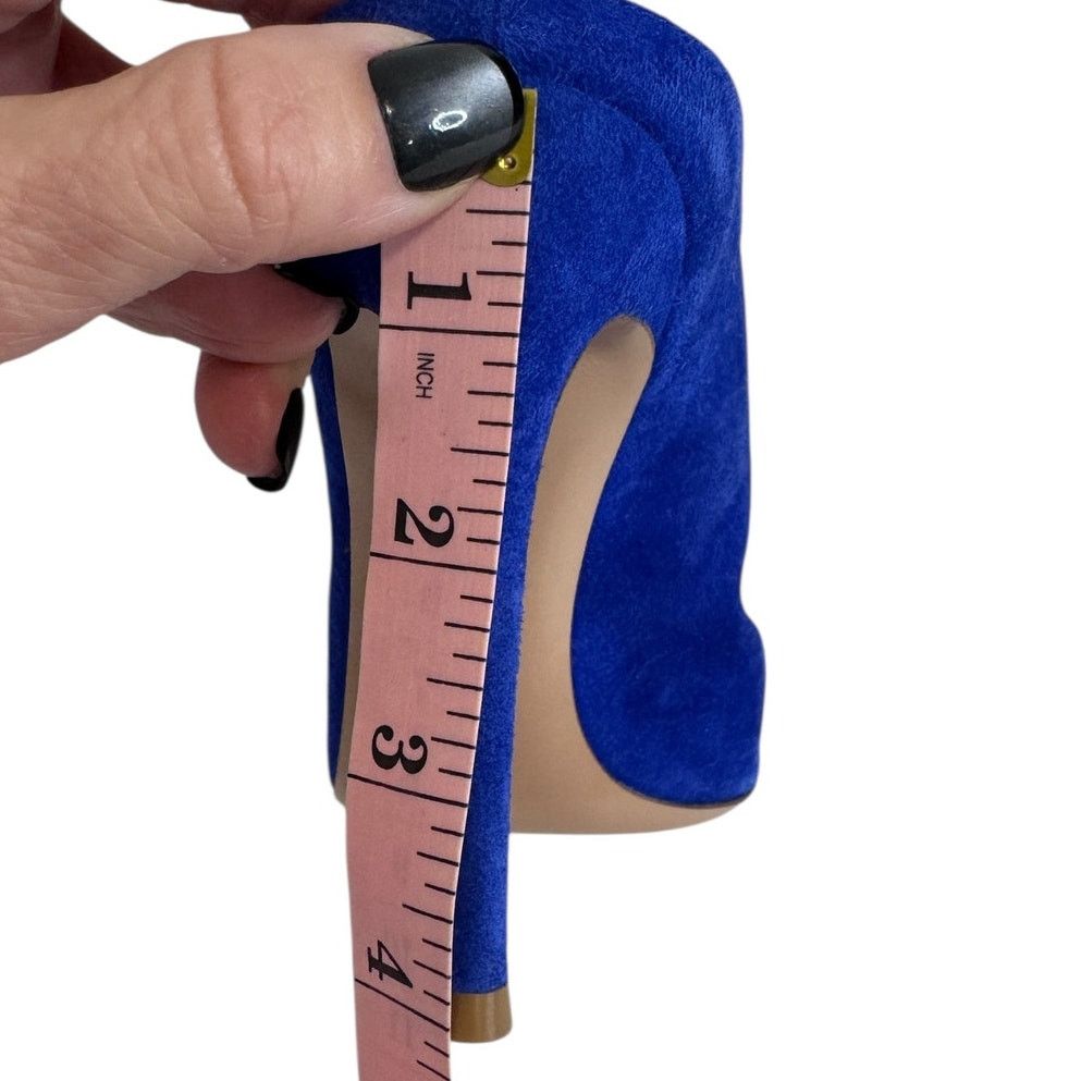 Gianvito Rossi Gianvito Rossi Italy Cobalt Blue Suede Mule Heels Sz 37 Size US 6.5 / IT 36.5 - 12 Thumbnail