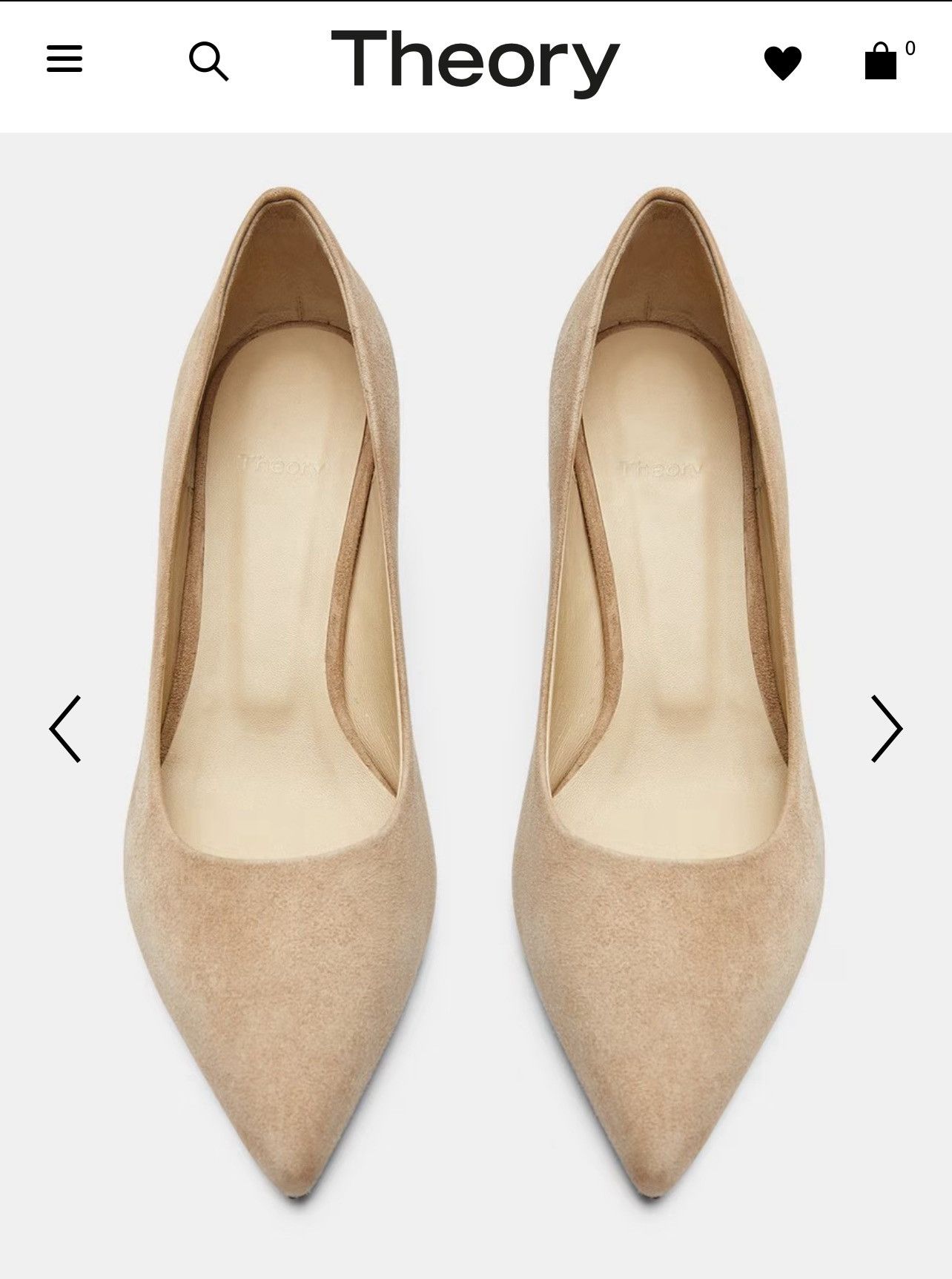 Theory Theory City 55 Pump in Suede Size US 7.5 / IT 37.5 - 1 Thumbnail