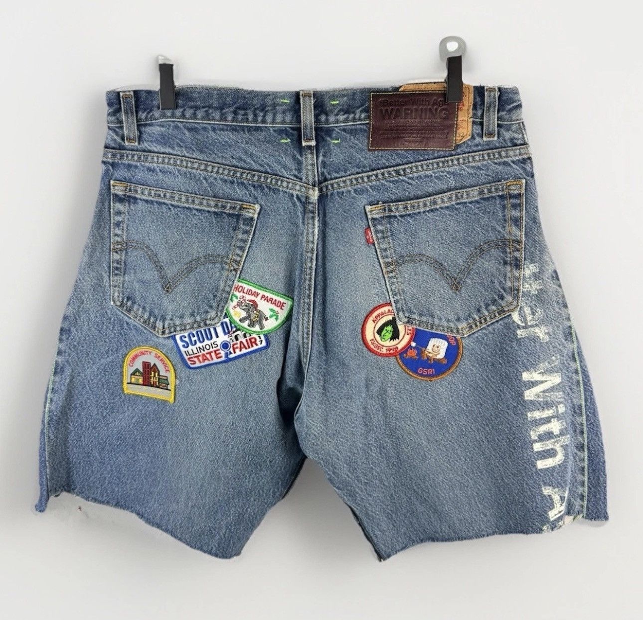 Better With Age LEVI’S PATCH WORK DENIM SHORTS Size US 36 / EU 52 - 2 Thumbnail