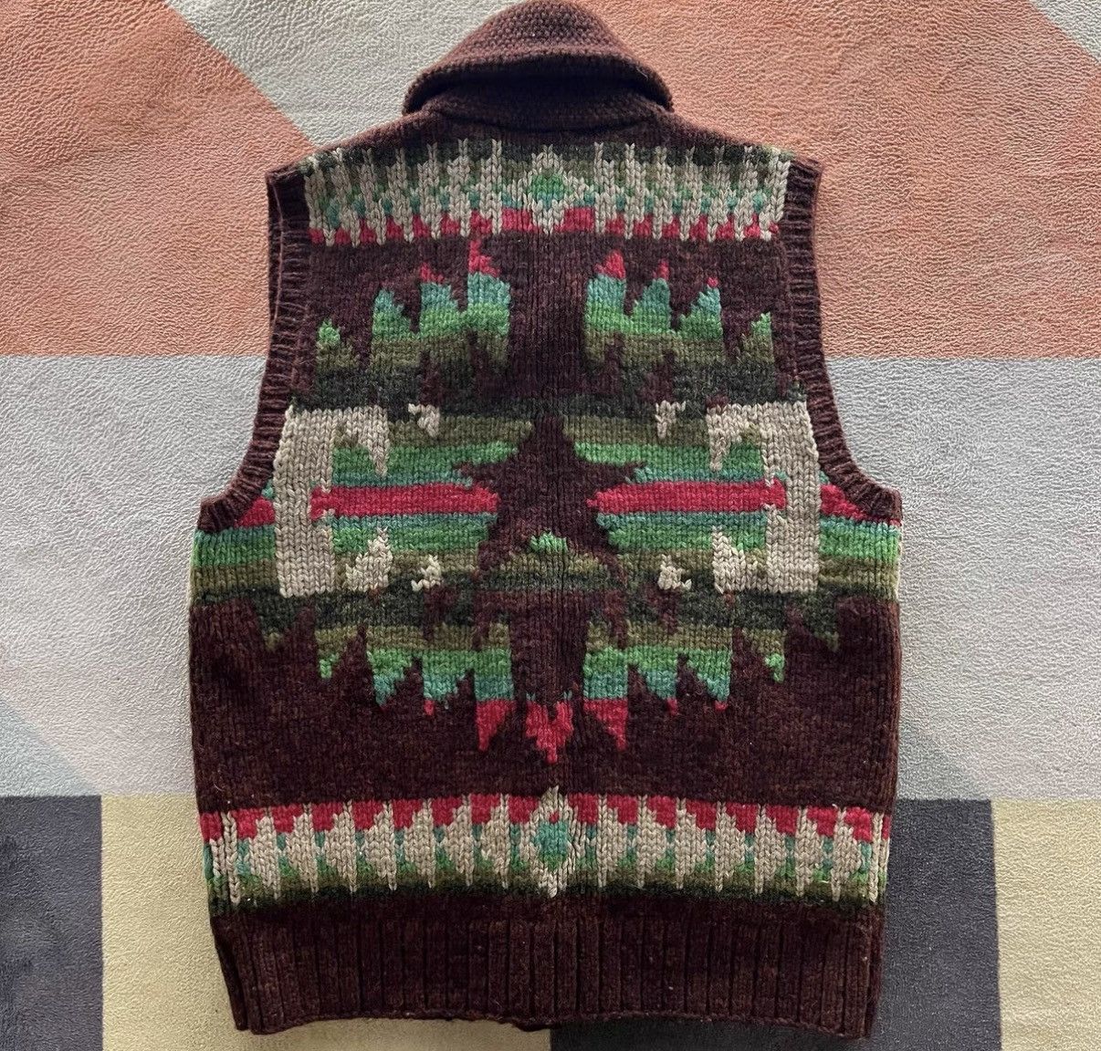 RRL Ralph Lauren RRL Ralph Lauren Double RL Southwestern Wool Knit Vest K22 Size US M / EU 48-50 / 2 - 3 Thumbnail