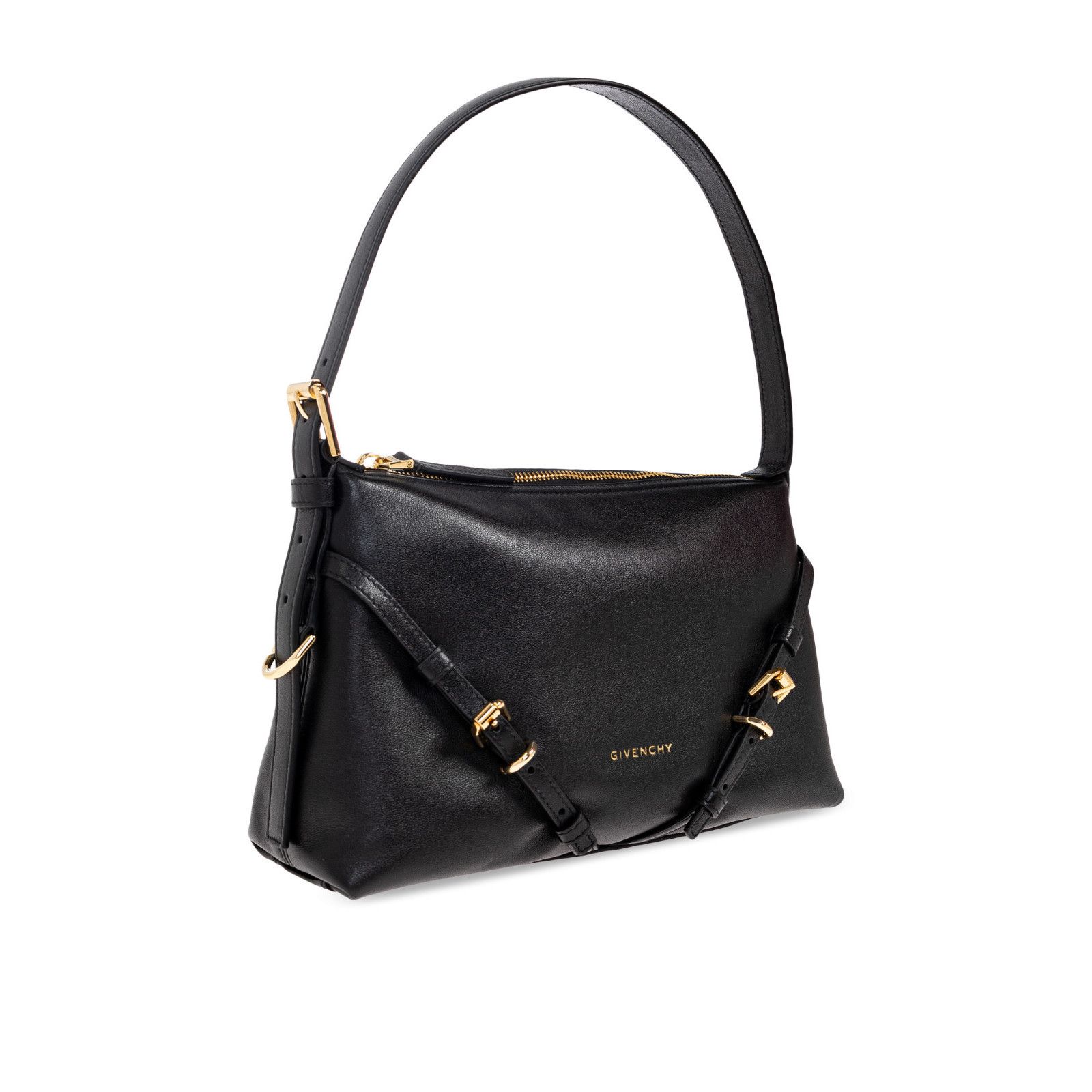 Givenchy GIVENCHY Voyou Mini $2150 Black Shiny Leather Shoulder Bag N Size ONE SIZE - 3 Thumbnail