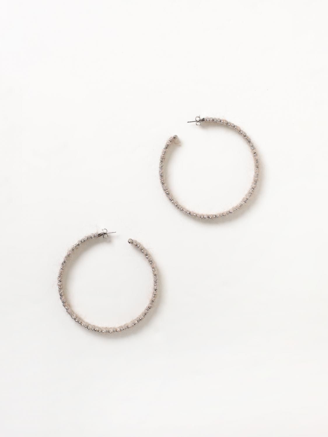 Brunello Cucinelli o1y0725 Size : OS / Earrings in Taupe Size ONE SIZE - 1 Preview