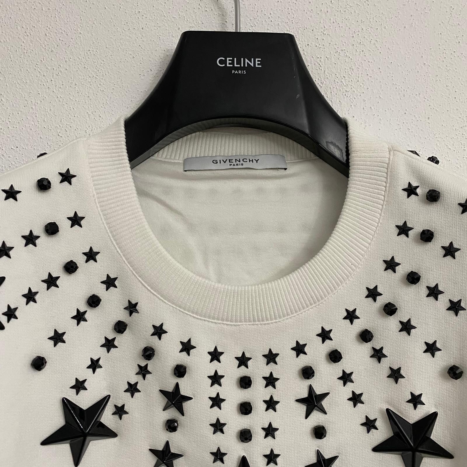 Givenchy White Swarovski Beads and Stars Sweatshirt Size US M / EU 48-50 / 2 - 5 Thumbnail