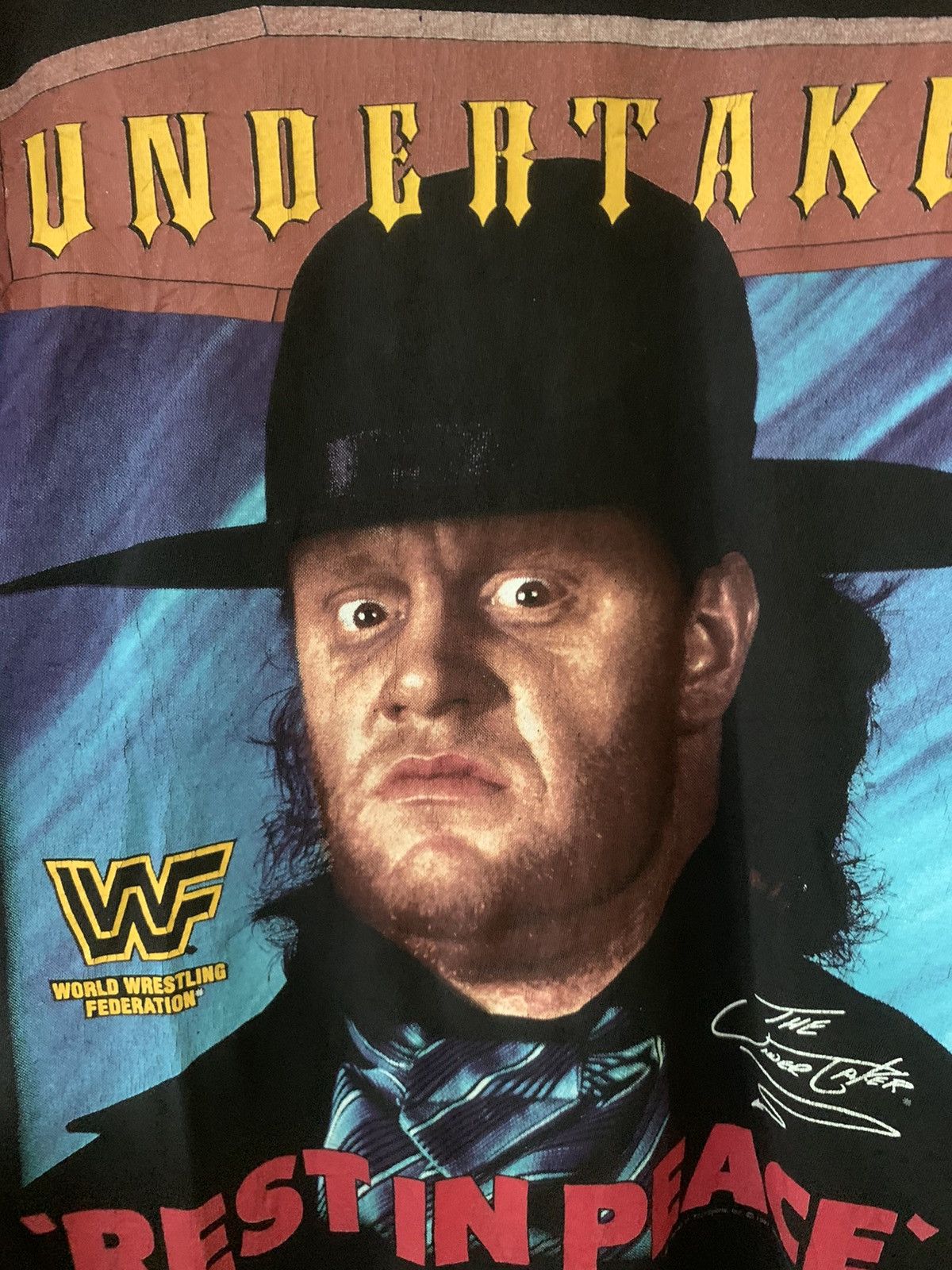 Vintage × WCW/nWo × WWF RARE‼️Vintage undertaker rest in peace shirt Size US L / EU 52-54 / 3 - 4 Thumbnail