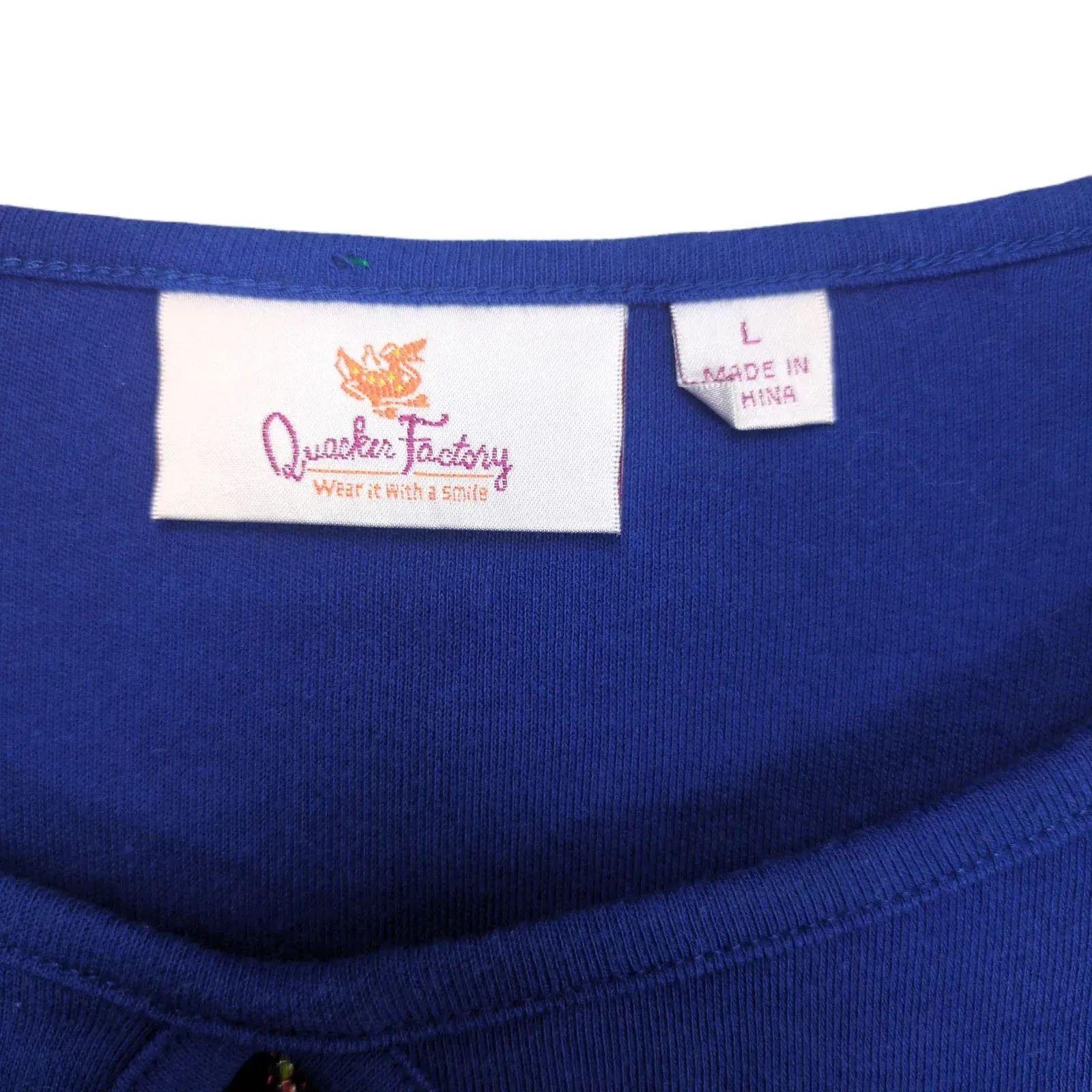 Other Quacker Factory Halloween Costume Dogs Embellished Shirt Size L / US 10 / IT 46 - 3 Thumbnail