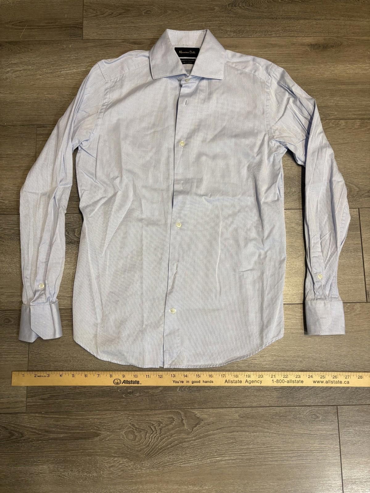Massimo Dutti Massimo Dutti Button Up Long Sleeve Blue Diamond Size 38/S Size US S / EU 44-46 / 1 - 2 Thumbnail