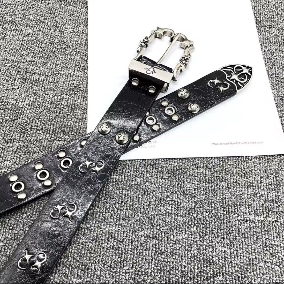 Other Y2K Fashion Design Retro Silver Belt Rock Punk Belt Size ONE SIZE - 3 Thumbnail
