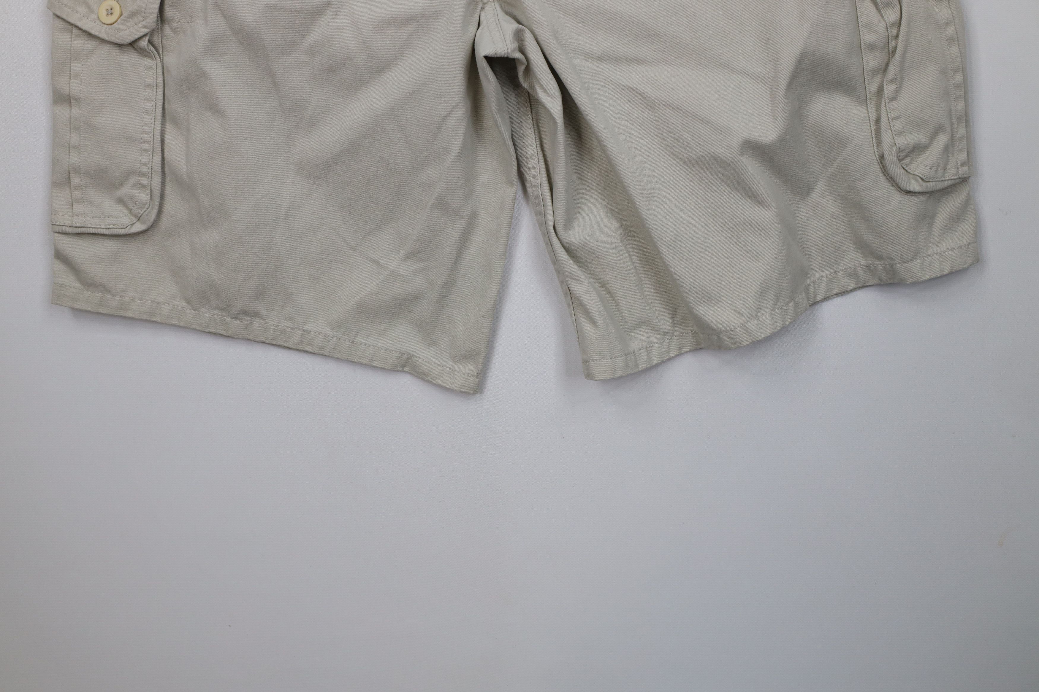 Vintage Vintage 90s Y2K Streetwear Loose Fit Cargo Shorts Beige Size US 36 / EU 52 - 11 Thumbnail