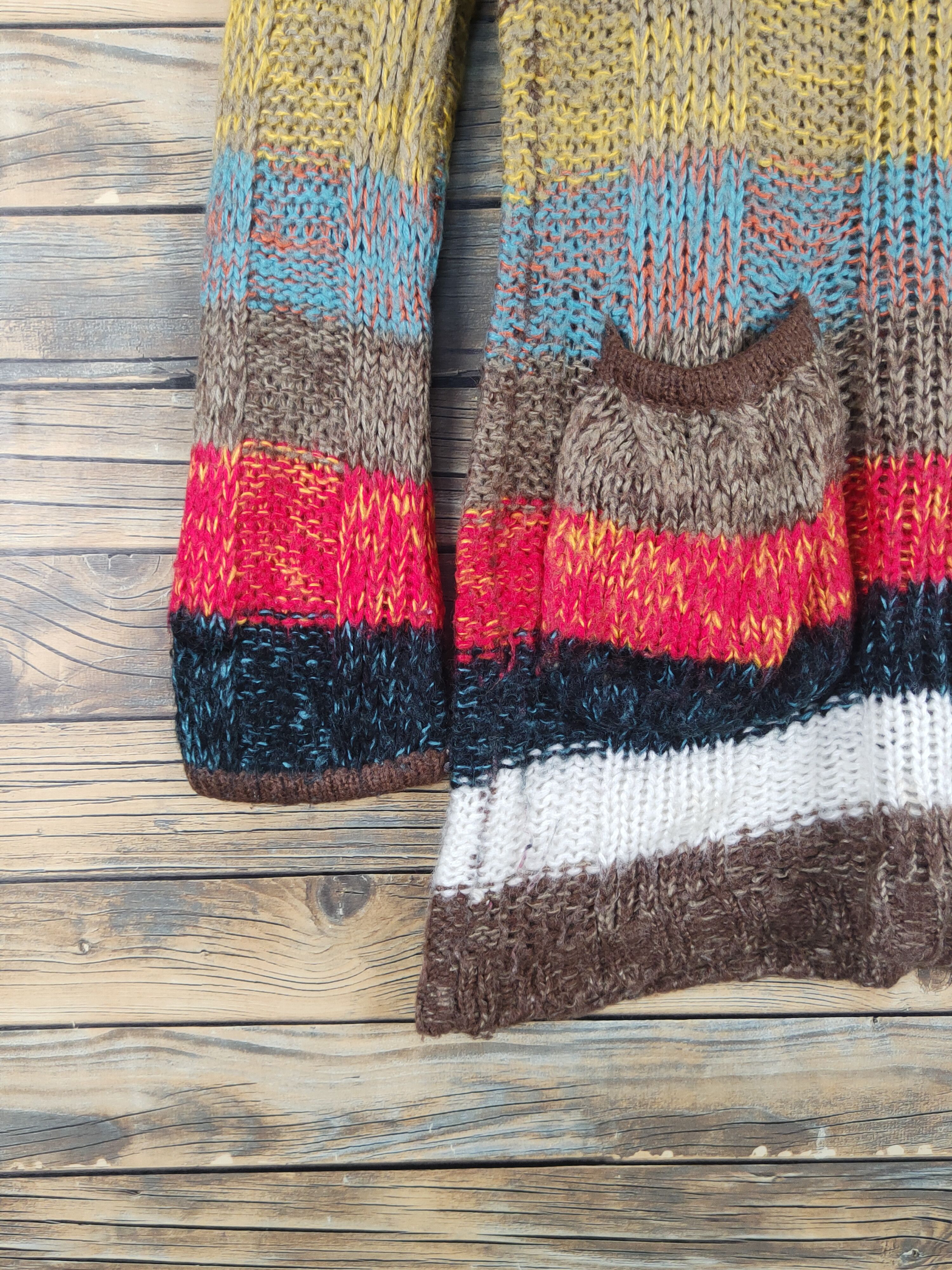 Japanese Brand × Vintage P.I.E.R.S Brown Red Knitwear Sweaters #W1271 Size M / US 6-8 / IT 42-44 - 4 Thumbnail