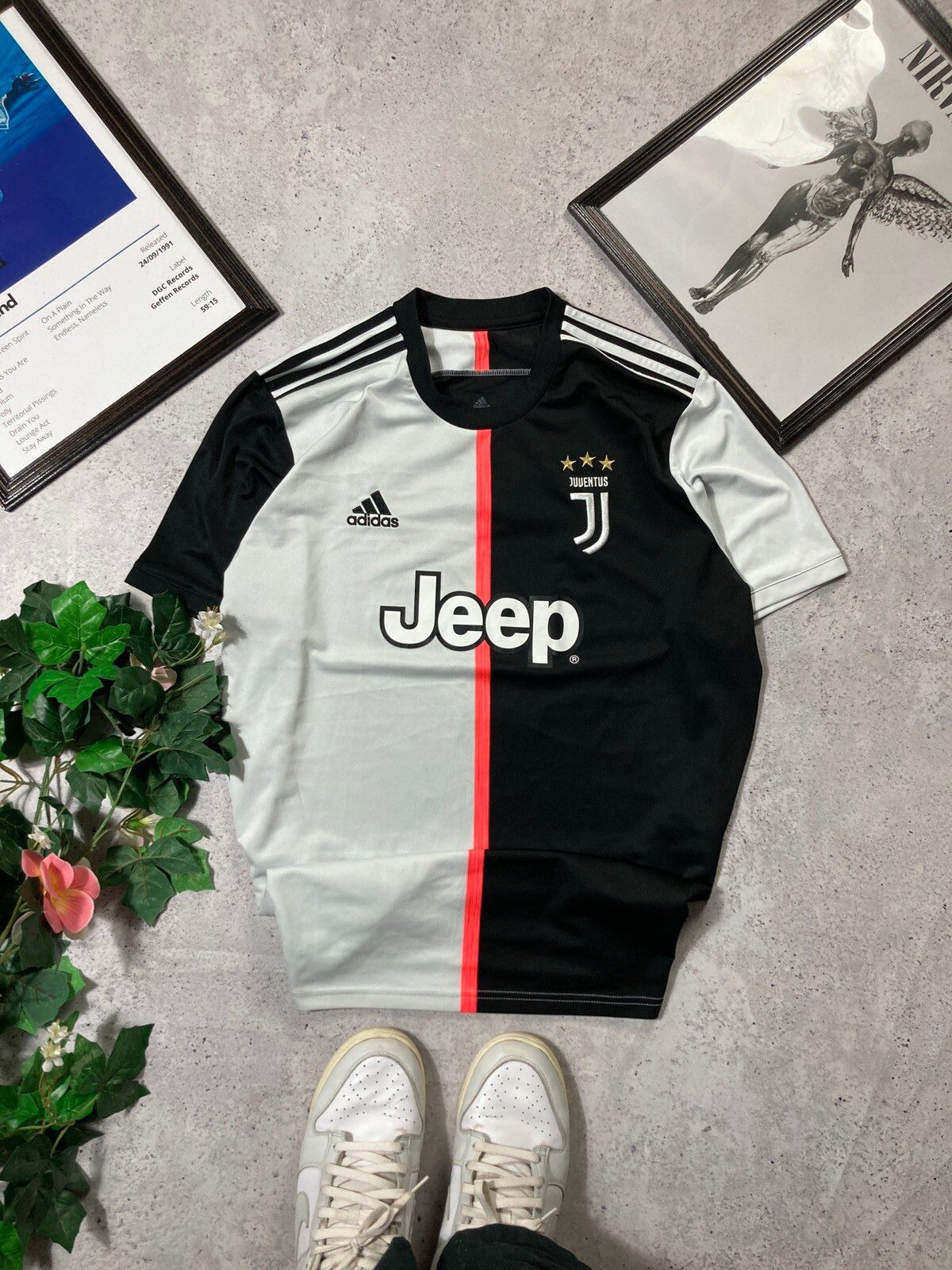Pre-owned Adidas X Soccer Jersey Juventus Home Shirt 2019-20 Ronaldo 7 Soccer Jersey In Black White