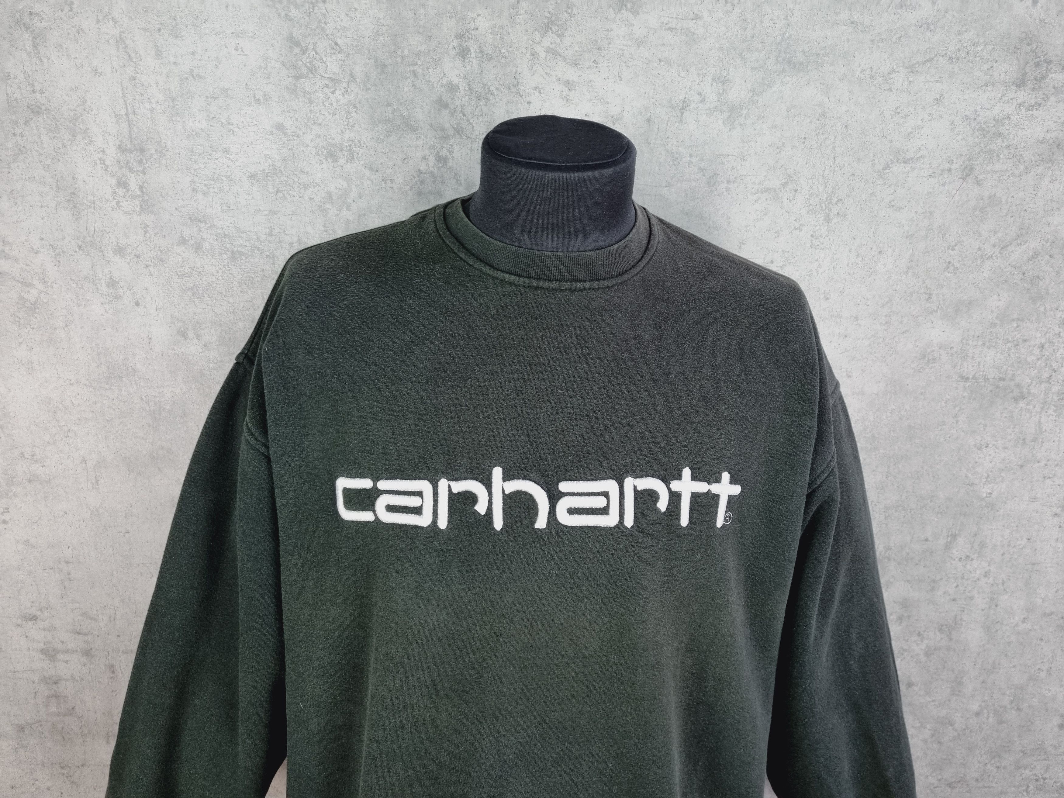 Vintage Faded Destroyed Sweatshirt with Embroidered Logo Size US XXL / EU 58 / 5 - 3 Thumbnail