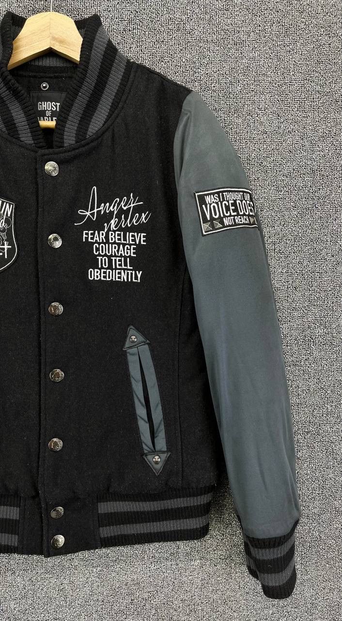 If Six Was Nine Vintage Ghost Of Halem Punk Style Wool Varsity Jacket Size US S / EU 44-46 / 1 - 7 Thumbnail
