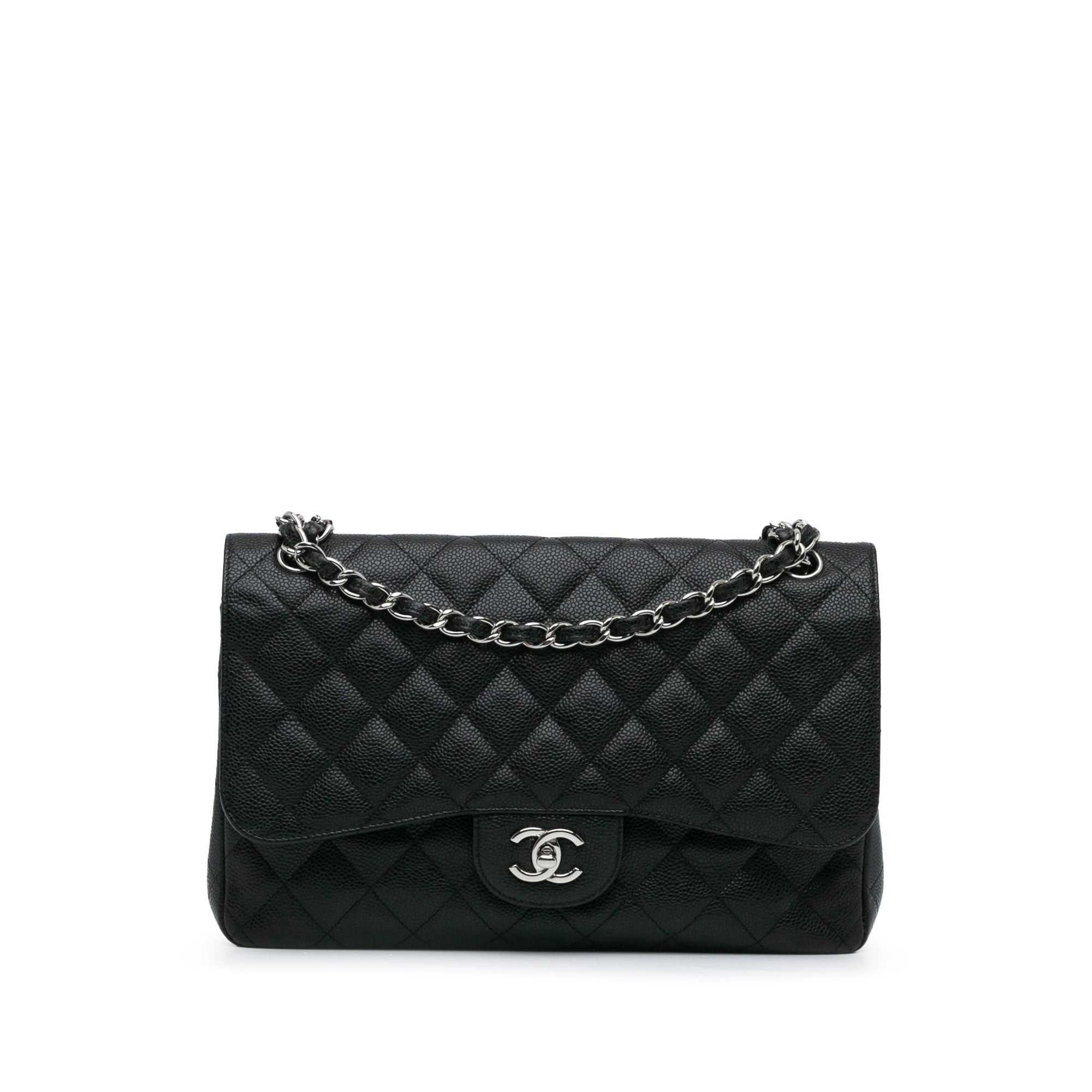 Chanel Chanel Jumbo Classic Caviar Double Flap Black Size ONE SIZE - 1 Thumbnail