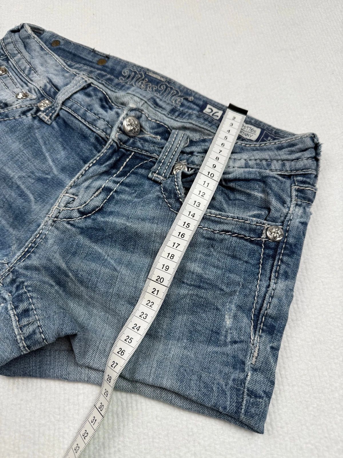 Miss Me Miss Me Low Waist Hot Pants Micro Shorts 2000s Y2k Size 26" / US 2 / IT 38 - 4 Thumbnail