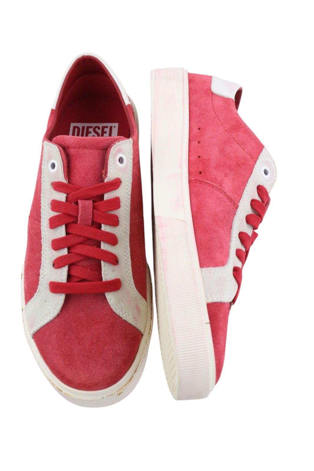 Diesel S-MYDORI LC EU42 Red Suede Leather 41524 Size US 9 / EU 42 - 4 Thumbnail