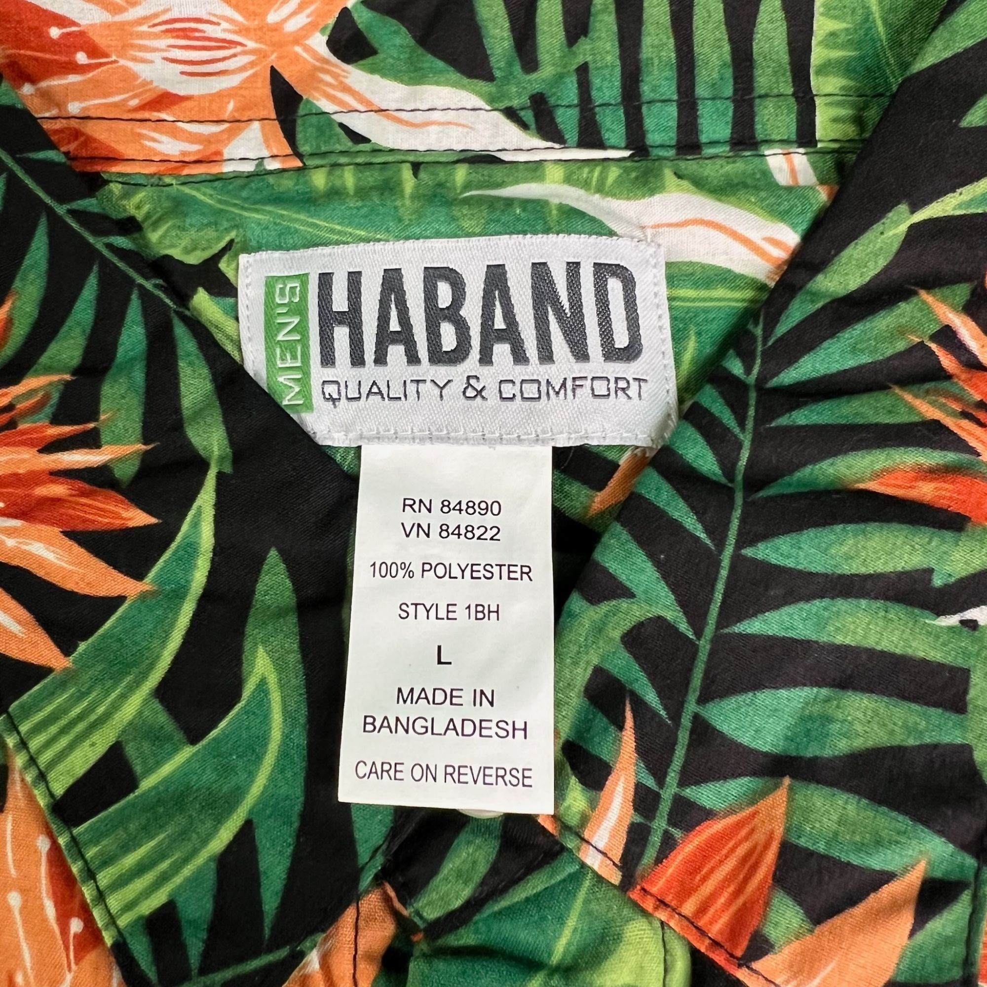 Haband HABAND Mens Tropical Print Short-Sleeve Hawaiian Shirt Size Size US L / EU 52-54 / 3 - 5 Thumbnail