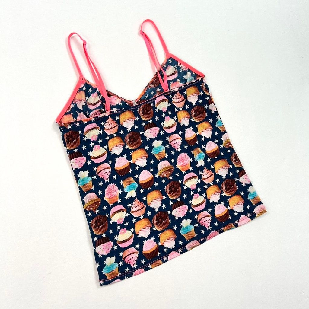 Vintage y2k euro blue cupcake and star print tank top Size M / US 6-8 / IT 42-44 - 3 Thumbnail