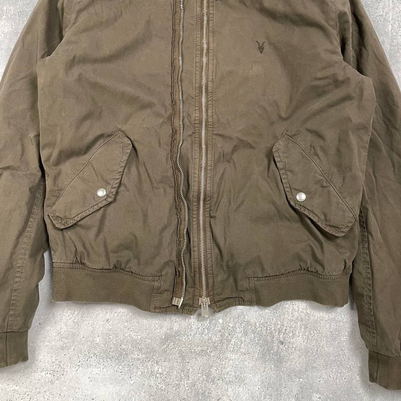 Allsaints Allsaints Nicks Double Zip Bomber Jacket Khaki Size XS Size US XS / EU 42 / 0 - 6 Thumbnail